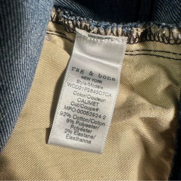 Rag & Bone ‘Dre Low-Rise Slim Fit Boyfriend’ Jeans in “Calimet” Wash Size 27 - Picture 16 of 16